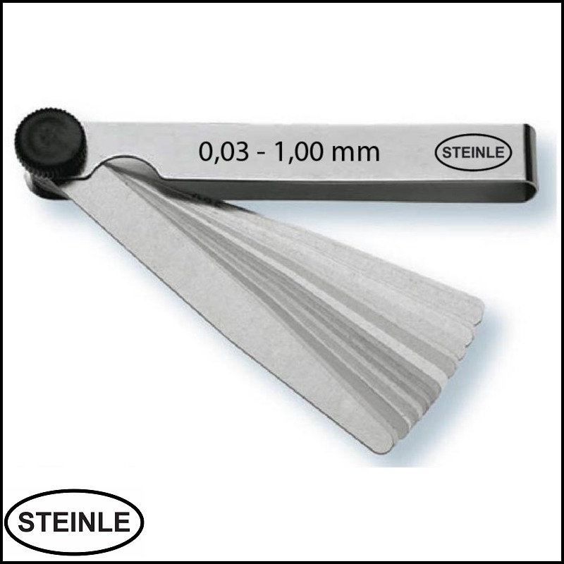 STEINLE 4101 Fühlerlehre im Satz 32 Blatt 0,03-1,00 mm