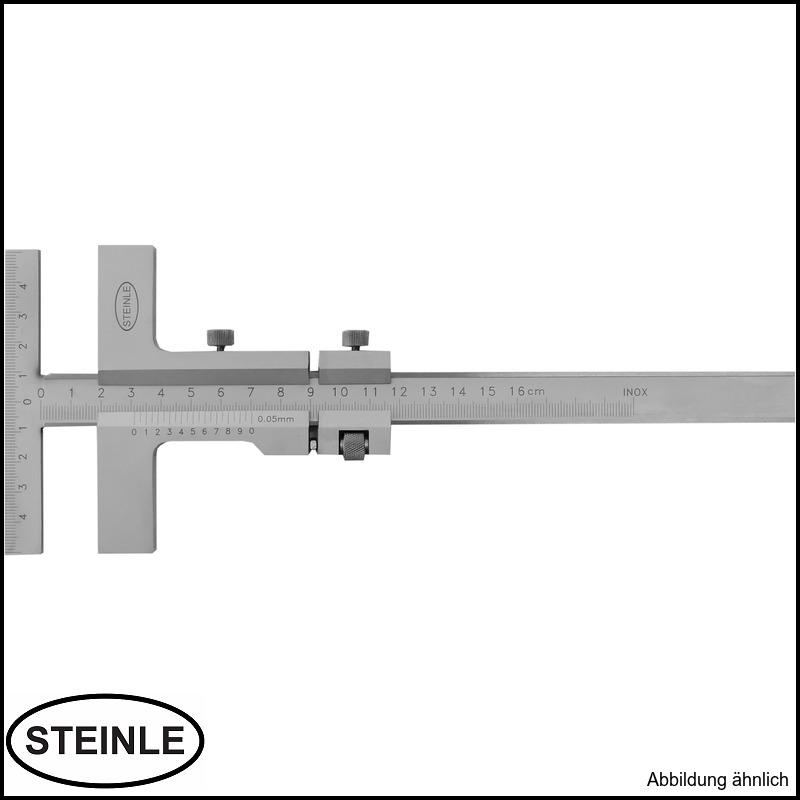 STEINLE 5412 Fein Streichmaß 300 mm mit Reißnadel aus Hartmetall 