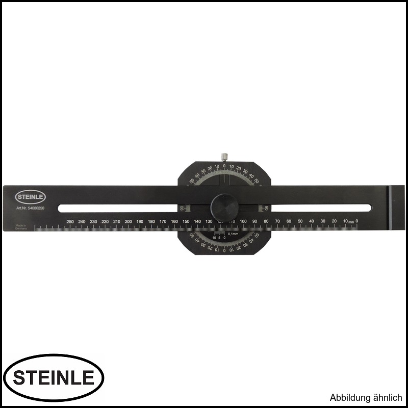STEINLE 5408 ALU Streichmaß 250 mm mit integriertem Gradmesser NEU OVP 